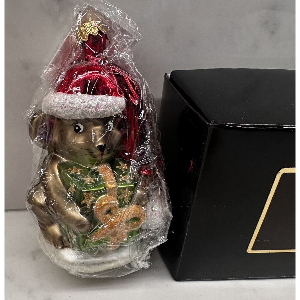 Christopher Radko Starlight Members Gift Mouse Trap Christmas Ornament & Pins